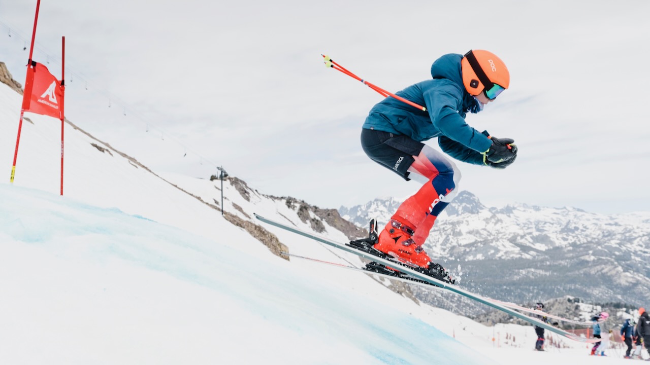 A picture of Max ski racing