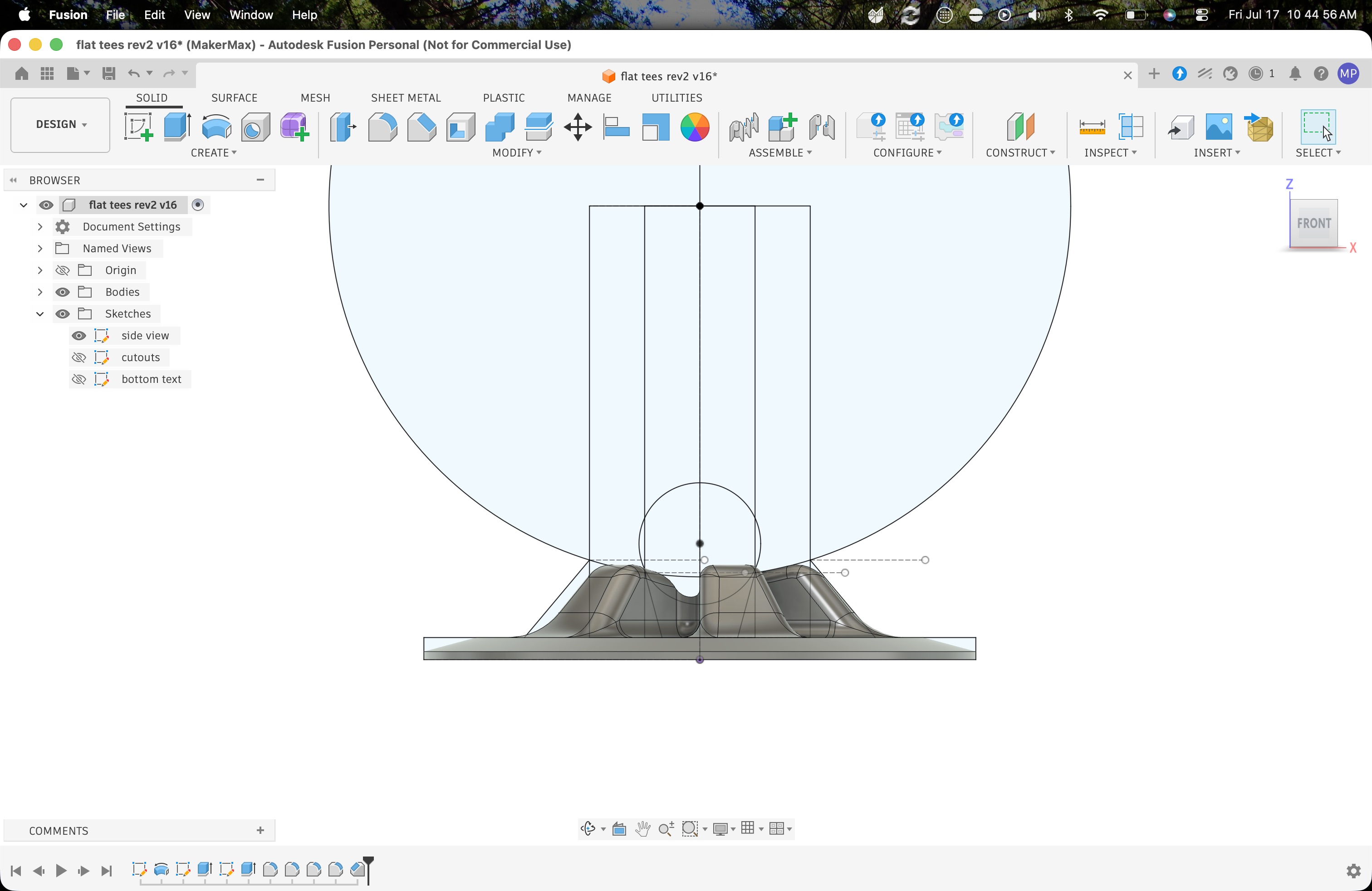 A side-view of Revision 2