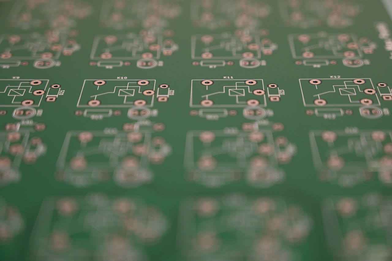 A green printed circuit board for a relay computer